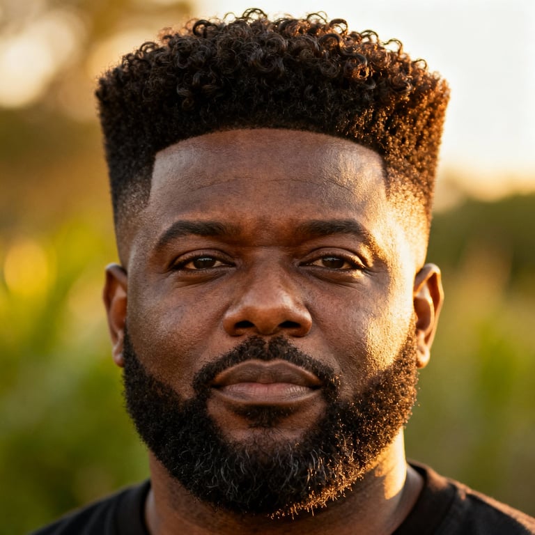 High Burst Fade Mullet Curly