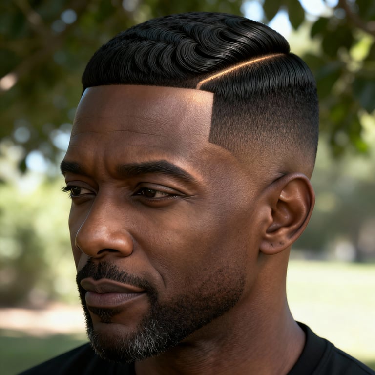 drop fade on straight hair, low version.