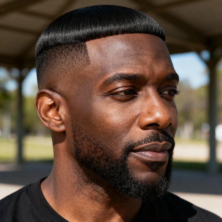 short jellyfish haircut on straight hair, low version.