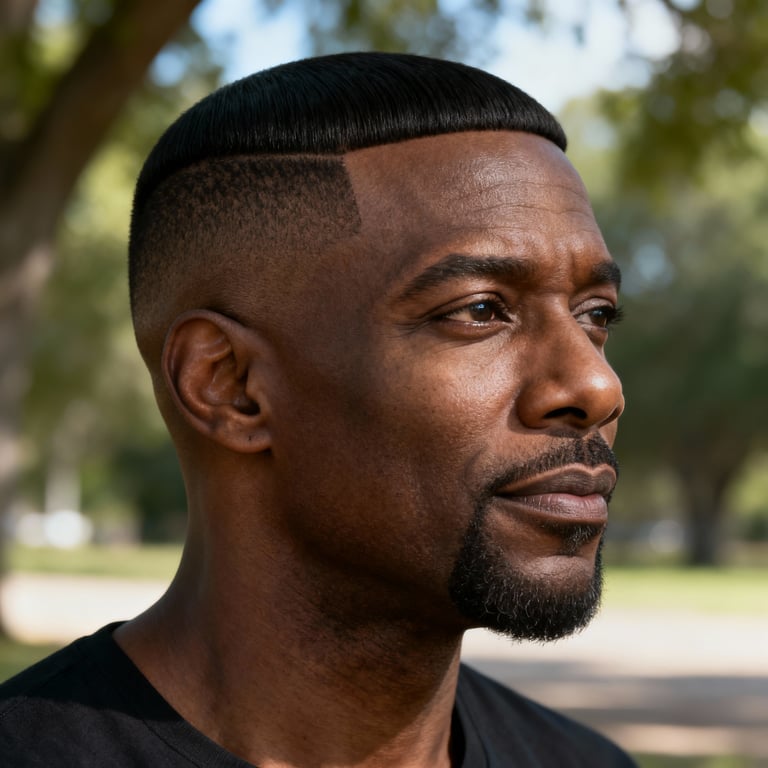 french crop haircut men on straight hair, low version.