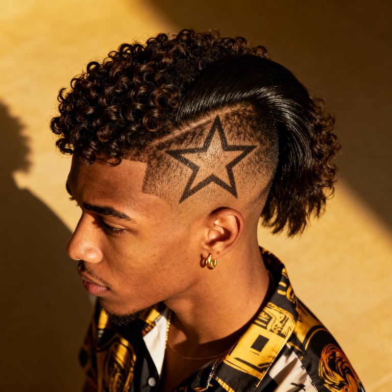 High Burst Fade Mullet