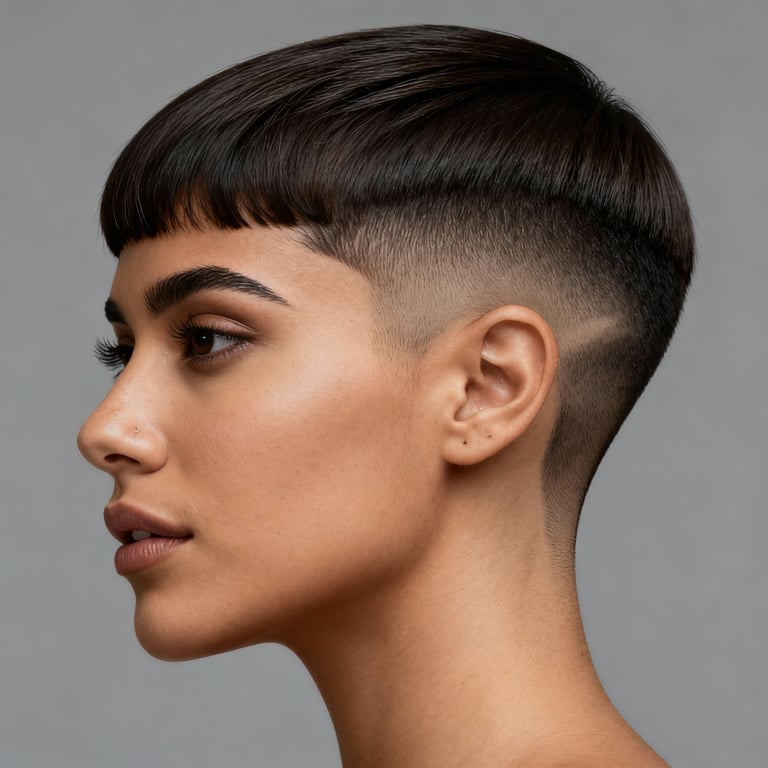 french crop mid fade on straight hair, mid version.