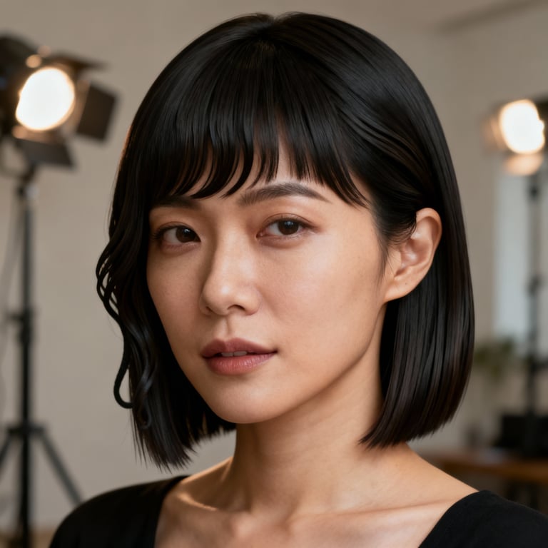 octopus haircut on straight hair, low version.