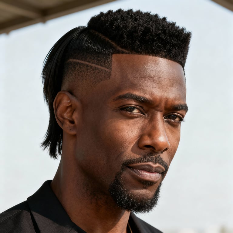 mixie pixie mullet on straight hair, low version.