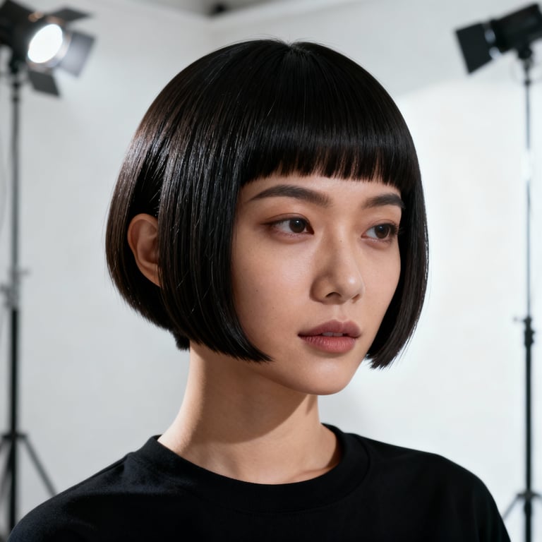short octopus haircut on straight hair, low version.