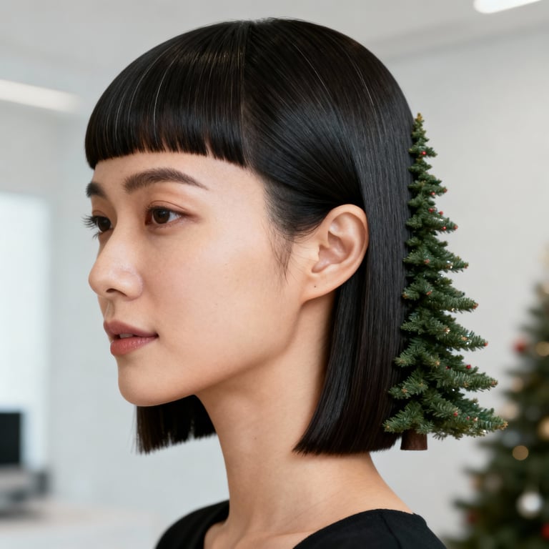 u cut christmas trees near me on straight hair, low version.