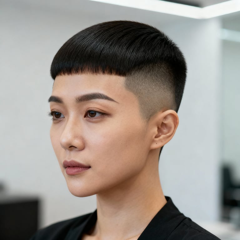 high and tight fade on straight hair, high version.