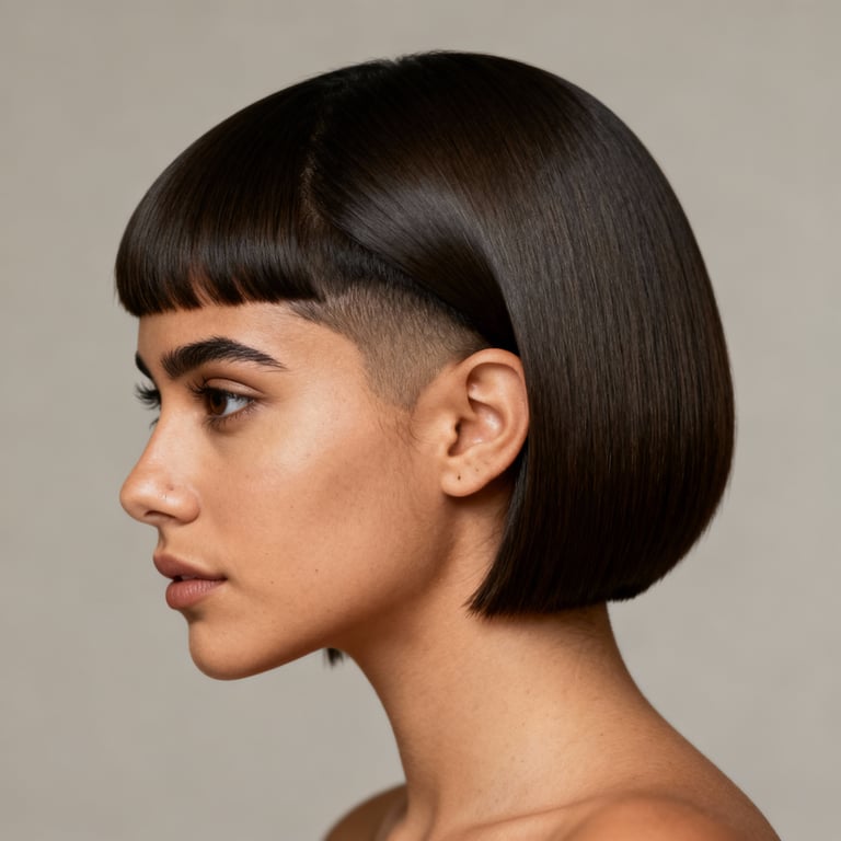 low taper straight hair on straight hair, low version.