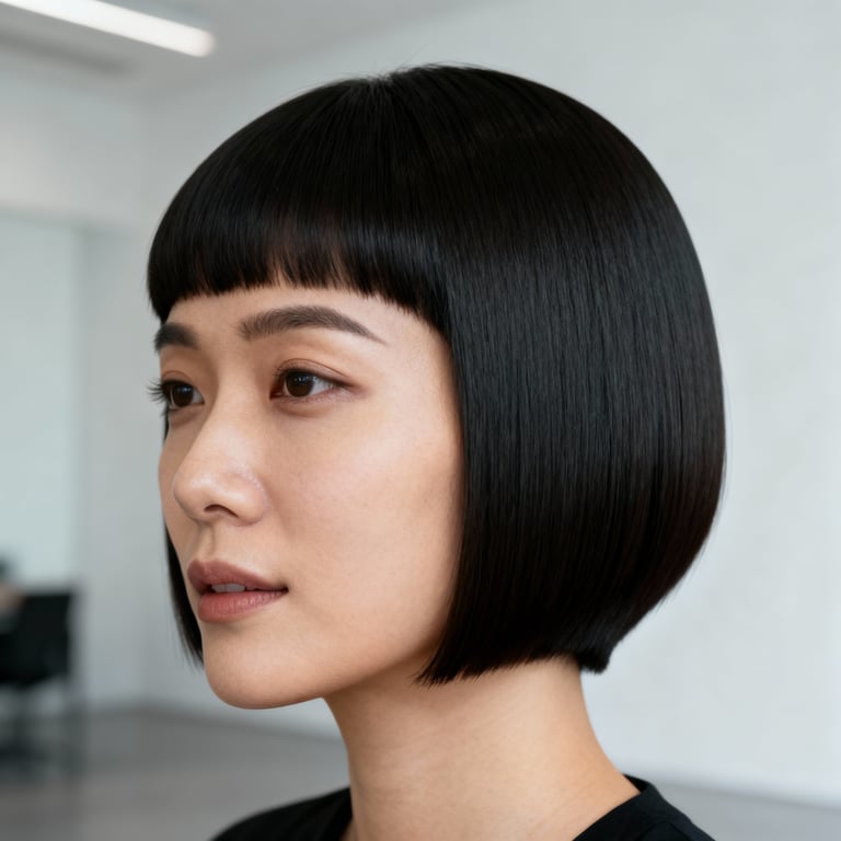 taper on straight hair, low version.