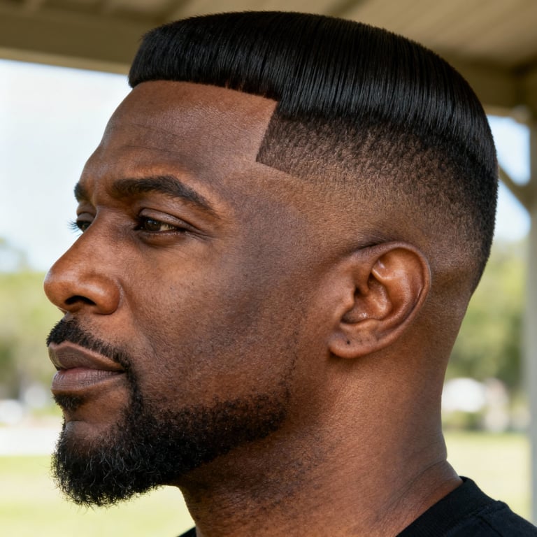 burst fade straight hair on straight hair, low version.