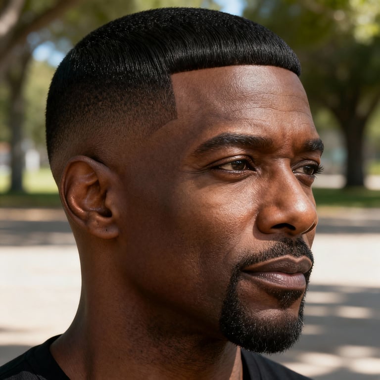 blowout taper on straight hair, low version.