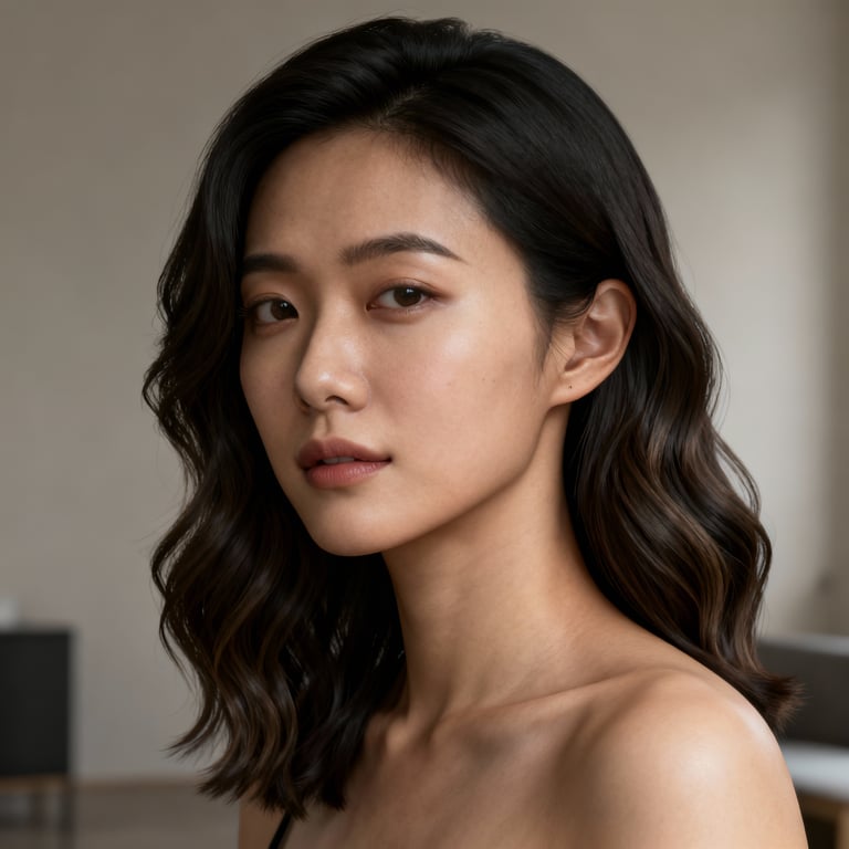 wavy hair on wavy hair, low version.