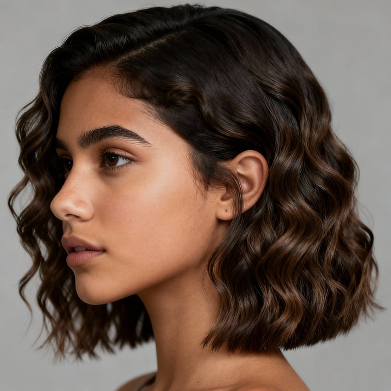 wavy hair routine on wavy hair, low version.