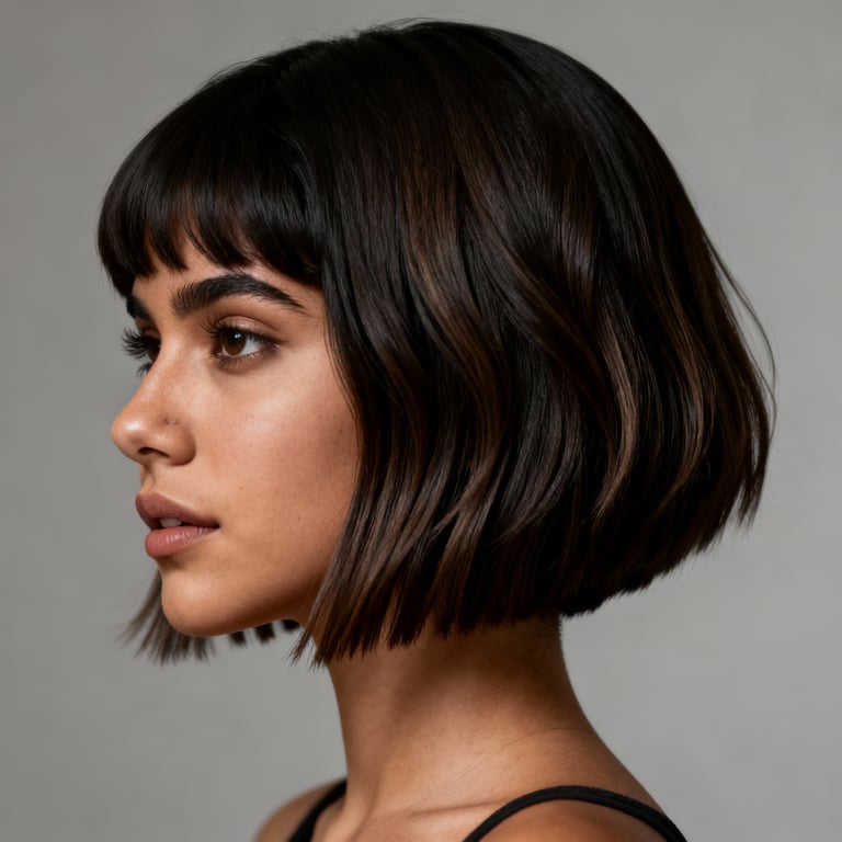 layered haircut on straight hair, low version.