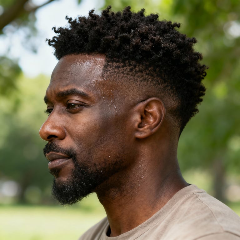 qvr afro kinky hair on straight hair, low version.