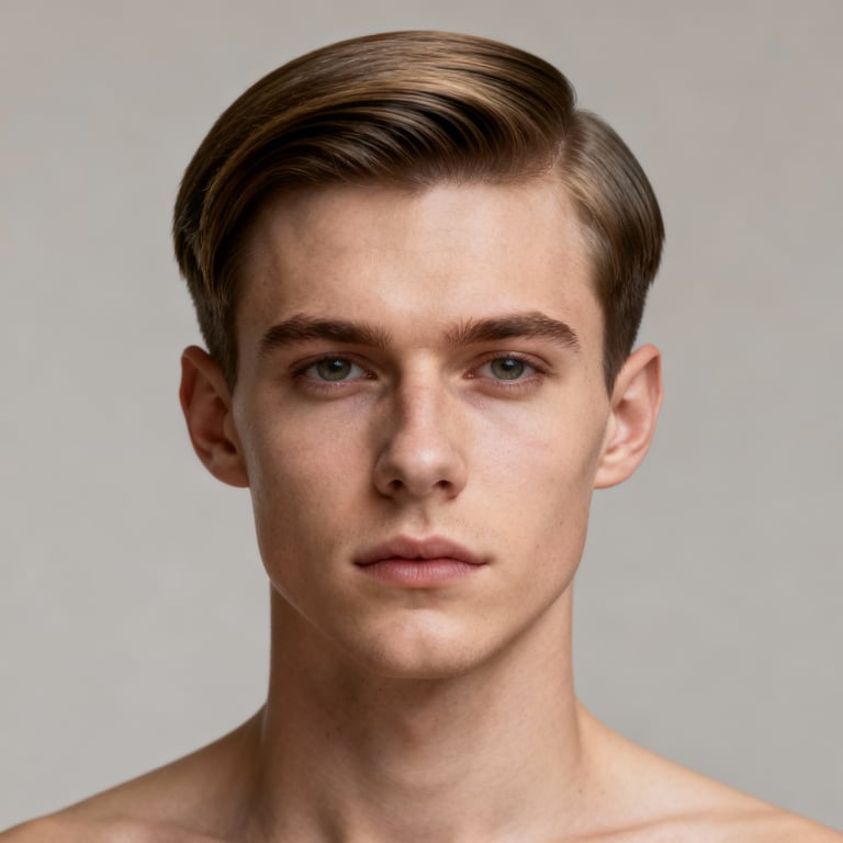 Middle Part Men style example