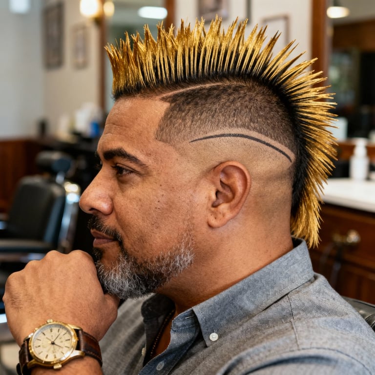 High Burst Fade Mullet