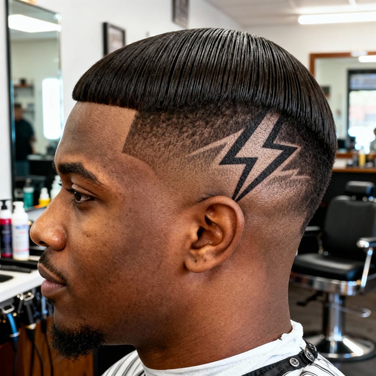 Skin Burst Fade Mullet Straight
