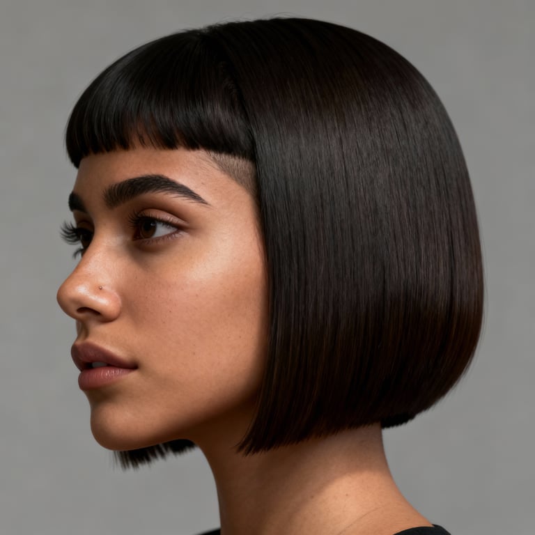 taper on straight hair, low version.