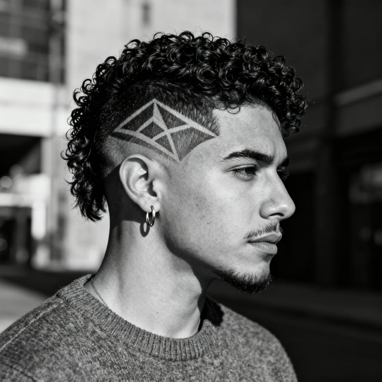 High Burst Fade Mullet