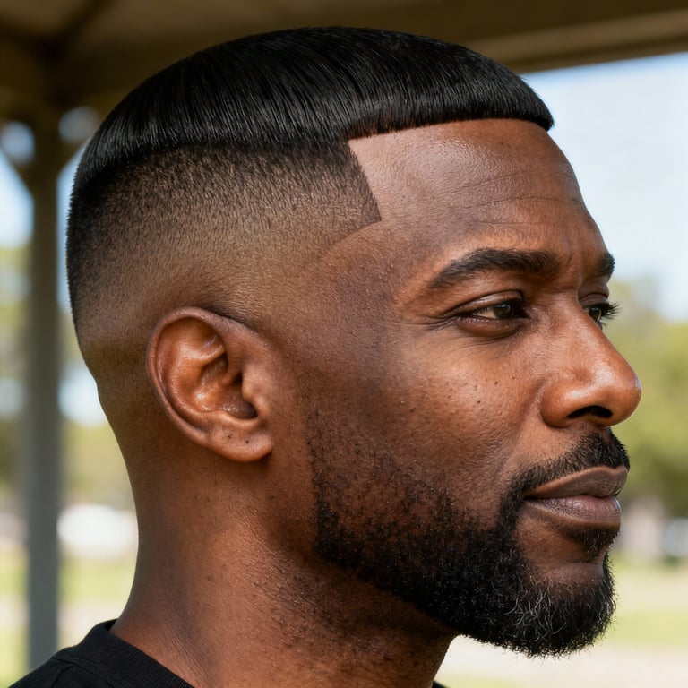 undercut haircut on straight hair, low version.