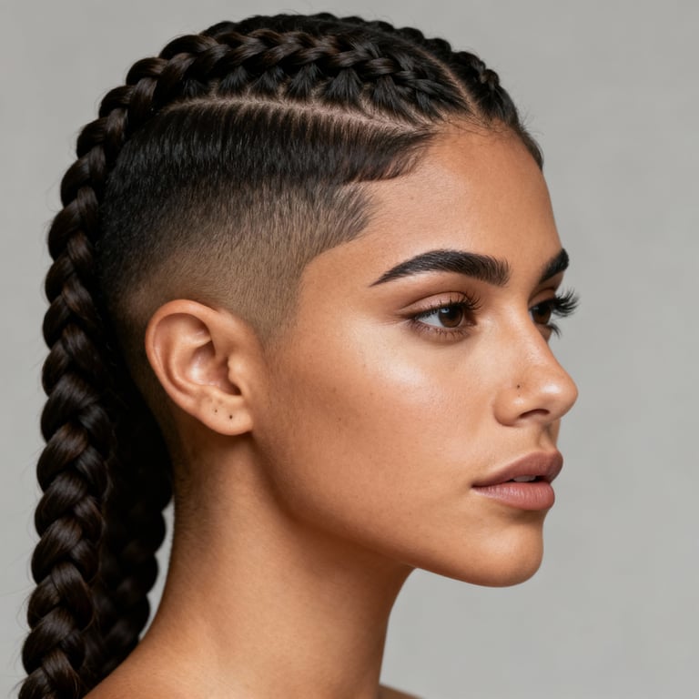 russian twists on straight hair, low version.