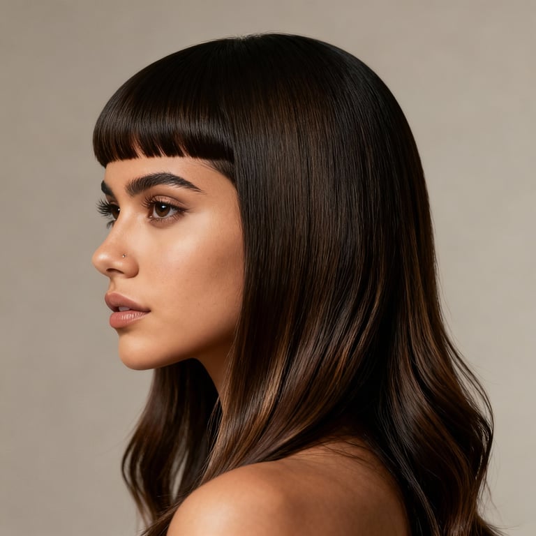 butterfly haircut for long hair on straight hair, low version.