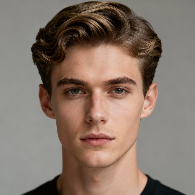 Wavy Hair Men style example
