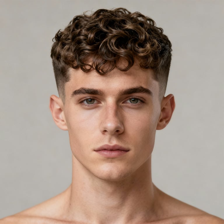 Curly Hair Men style example
