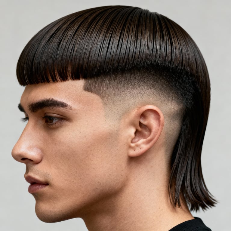 Skin Burst Fade Mullet