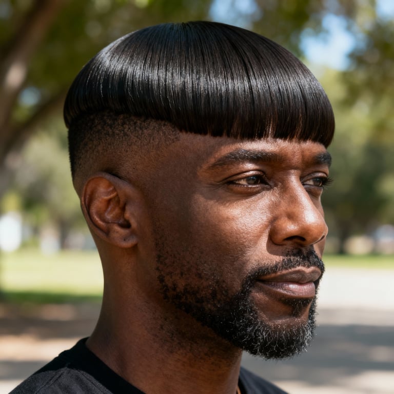 curtain bangs on straight hair, low version.