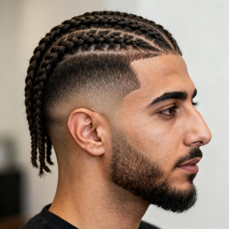 russian twists on straight hair, low version.