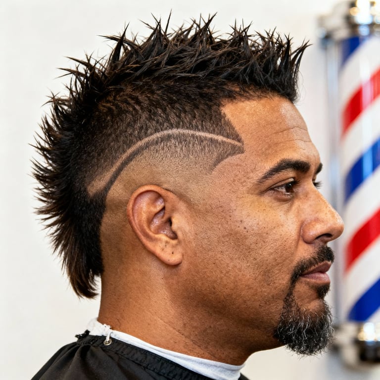 Low Burst Fade Mullet