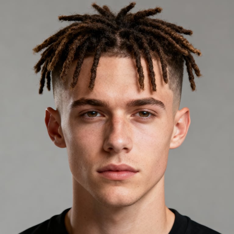 island twists on straight hair, low version.