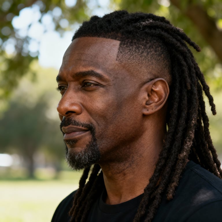 invisible locs on straight hair, low version.