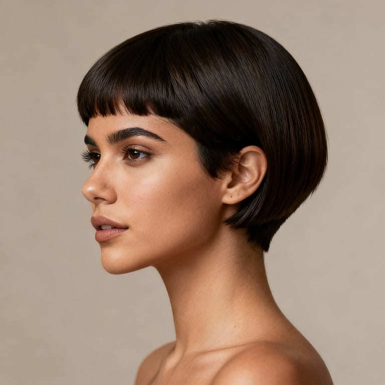 pixie fine hair short bob haircuts on straight hair, low version.
