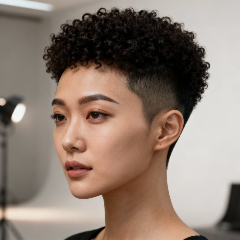 qvr afro kinky hair on straight hair, low version.