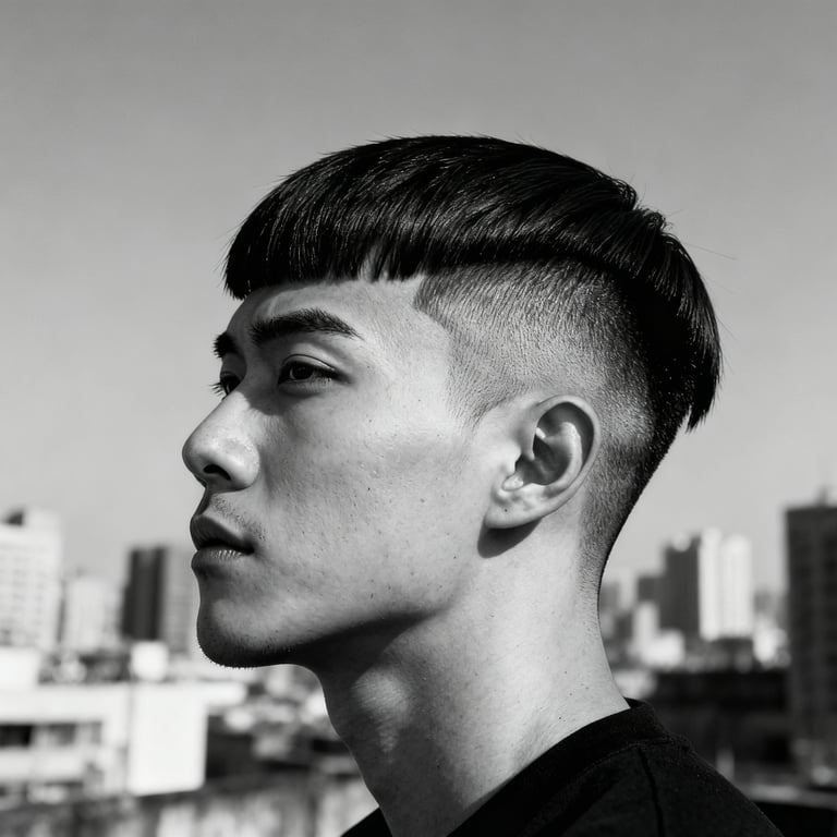 Low Burst Fade Mullet