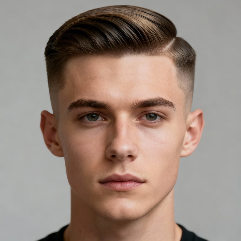 High Fade Comb Over style example