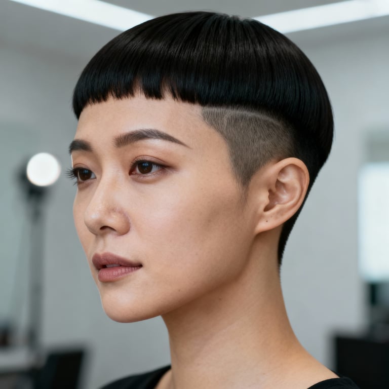 short octopus haircut on straight hair, low version.