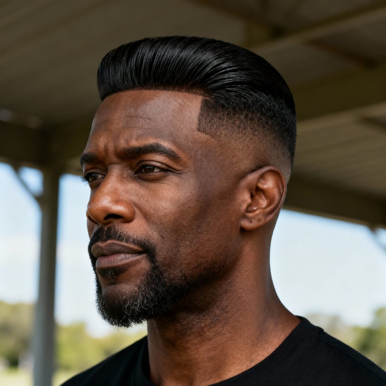 comb over fade on straight hair, low version.