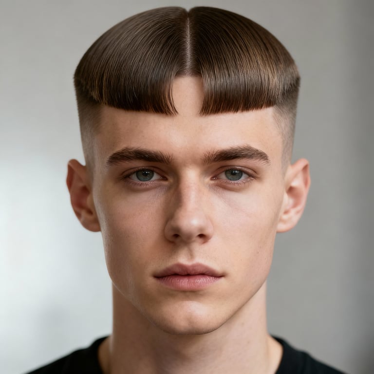 Two Block Middle Part style example