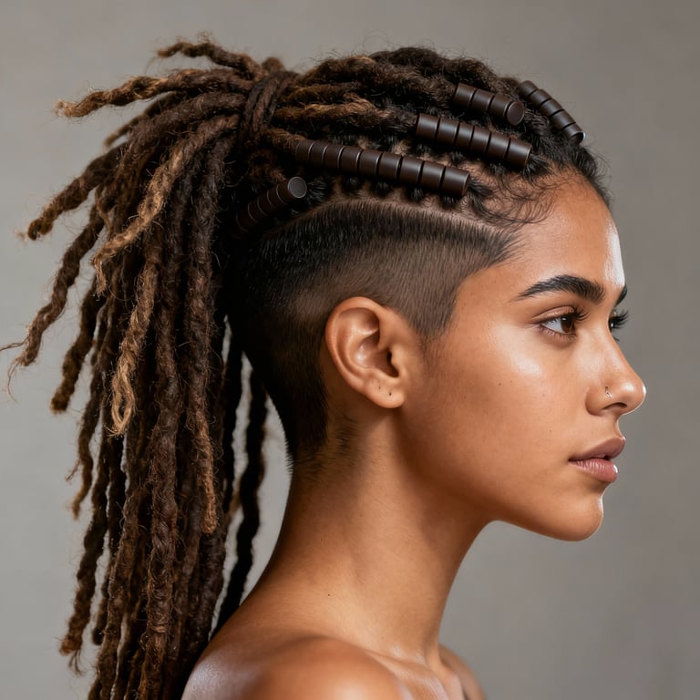 dreads vs locs on straight hair, low version.