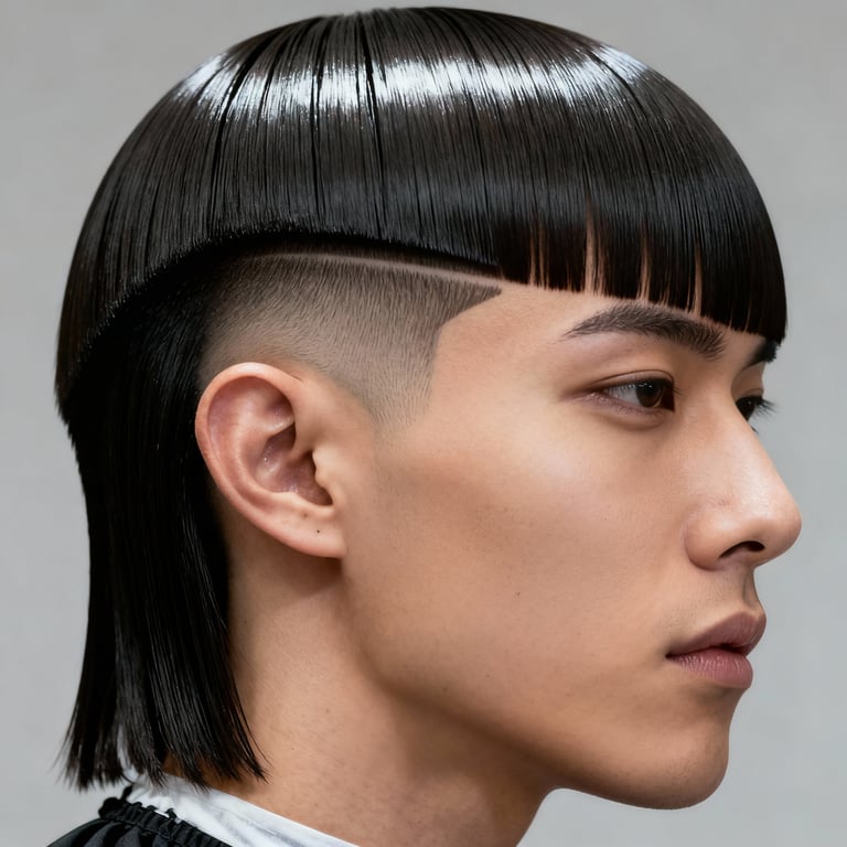 Skin Burst Fade Mullet