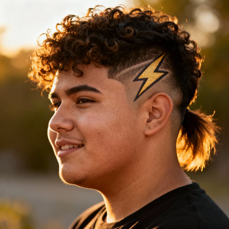 Skin Burst Fade Mullet Straight