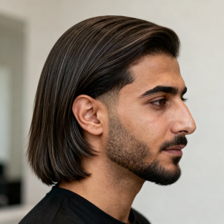 fine hair layered thin hair shoulder length haircut on straight hair, low version.