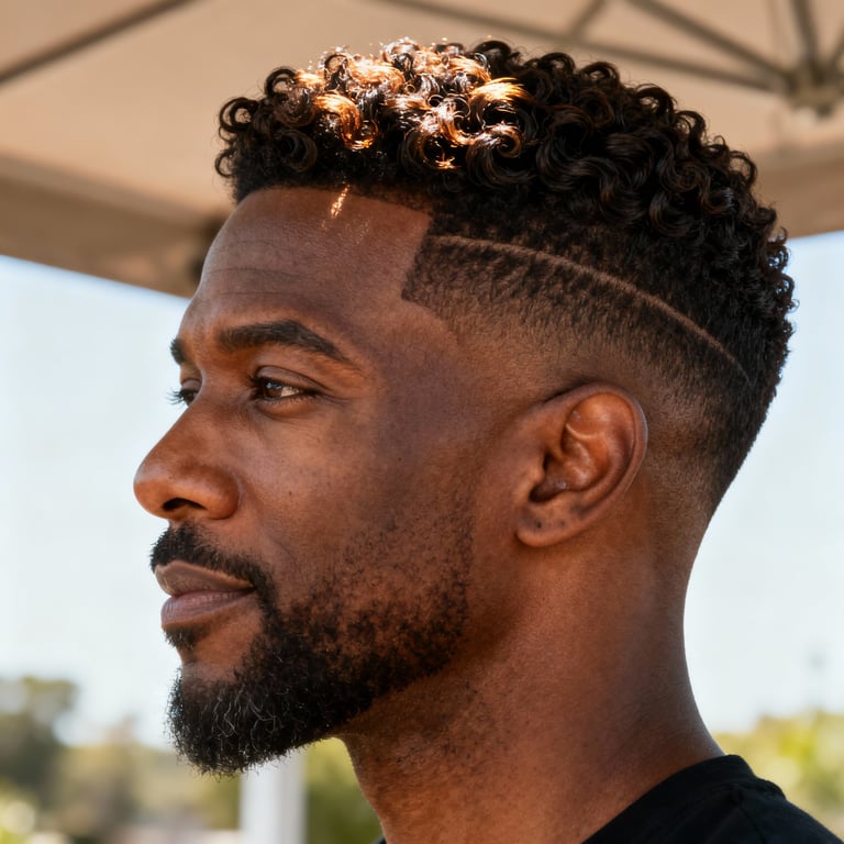 short curly hair on curly hair, low version.