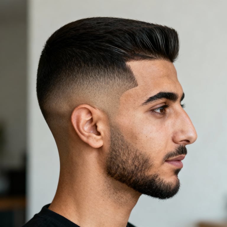 u shape hair cut on straight hair, low version.