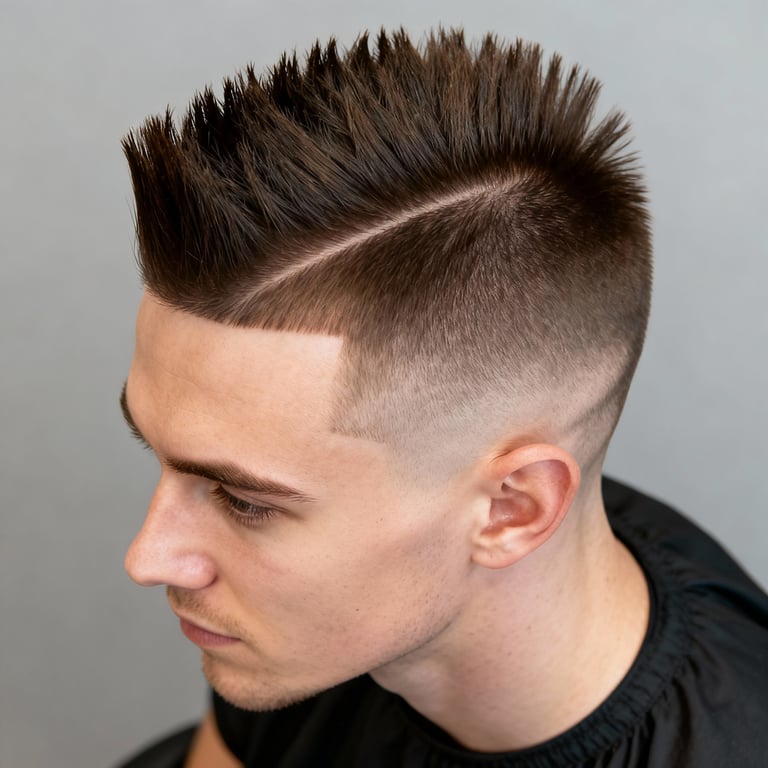 mohawk on straight hair, low version.