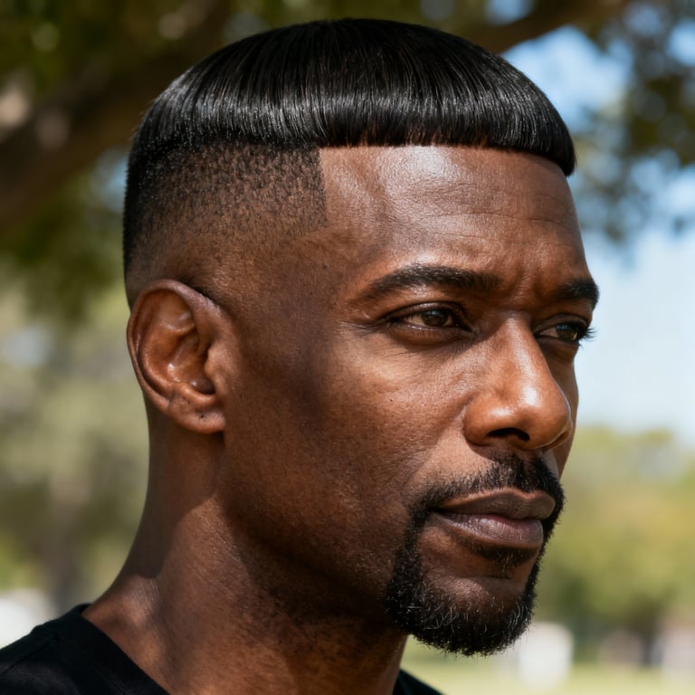 mixie hairstyle on straight hair, low version.